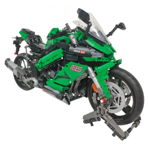 Sada stavebních kostek pro zelené sportovní motocykly 2304 ks.
