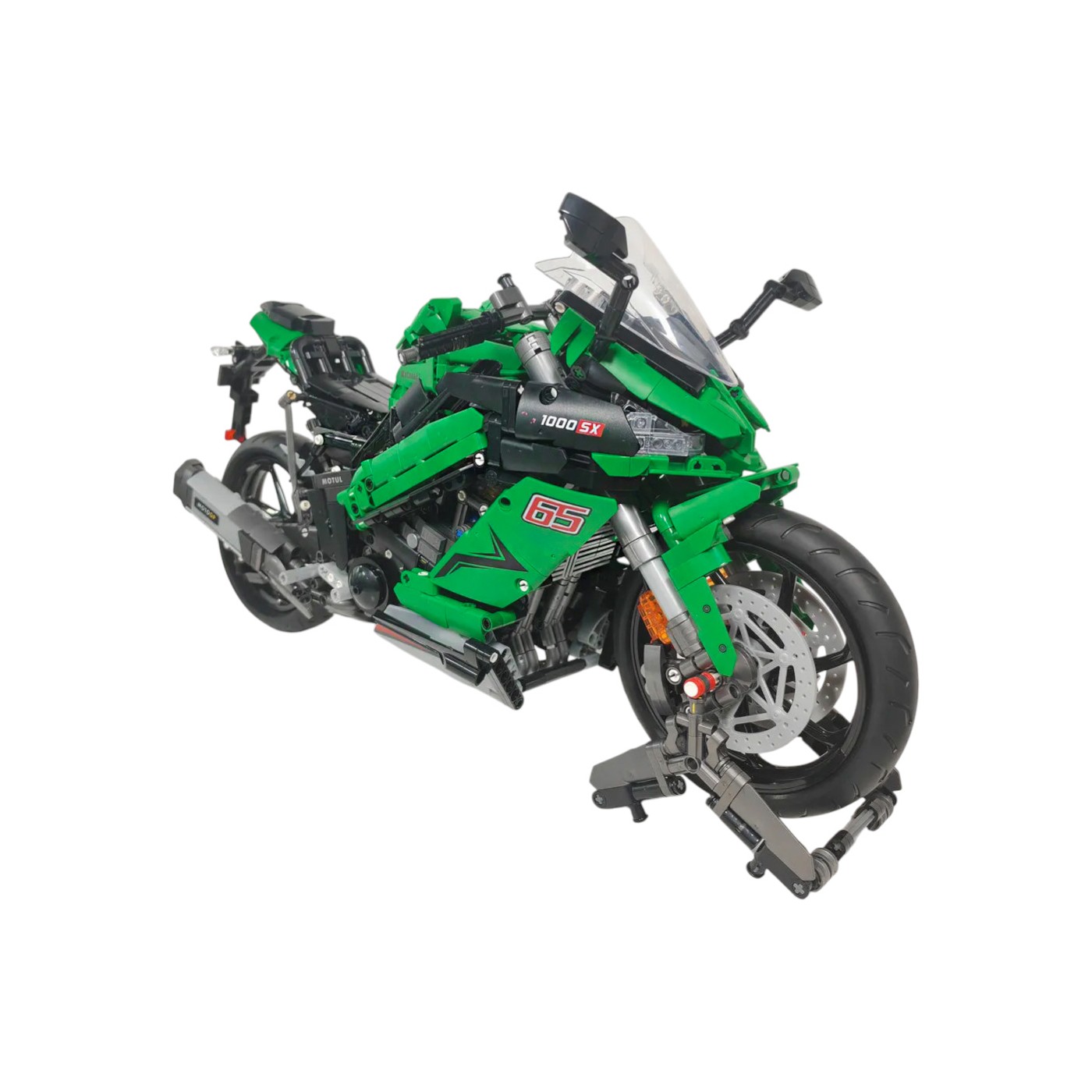 Sada stavebních kostek pro zelené sportovní motocykly 2304 ks.