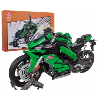 Sada stavebních kostek pro zelené sportovní motocykly 2304 ks.