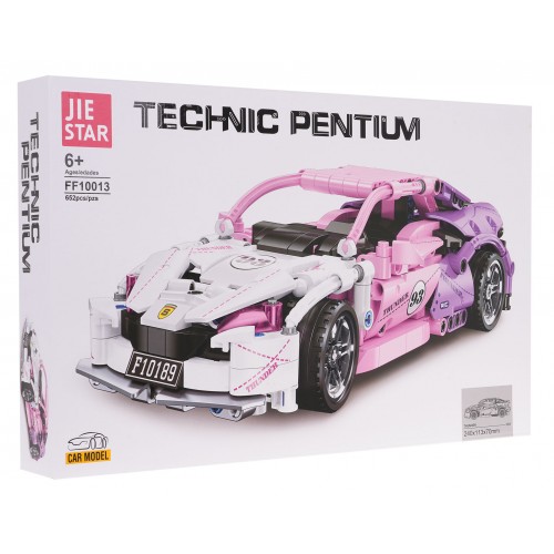 Sada Pink Sports Car Blocks 652 ks.