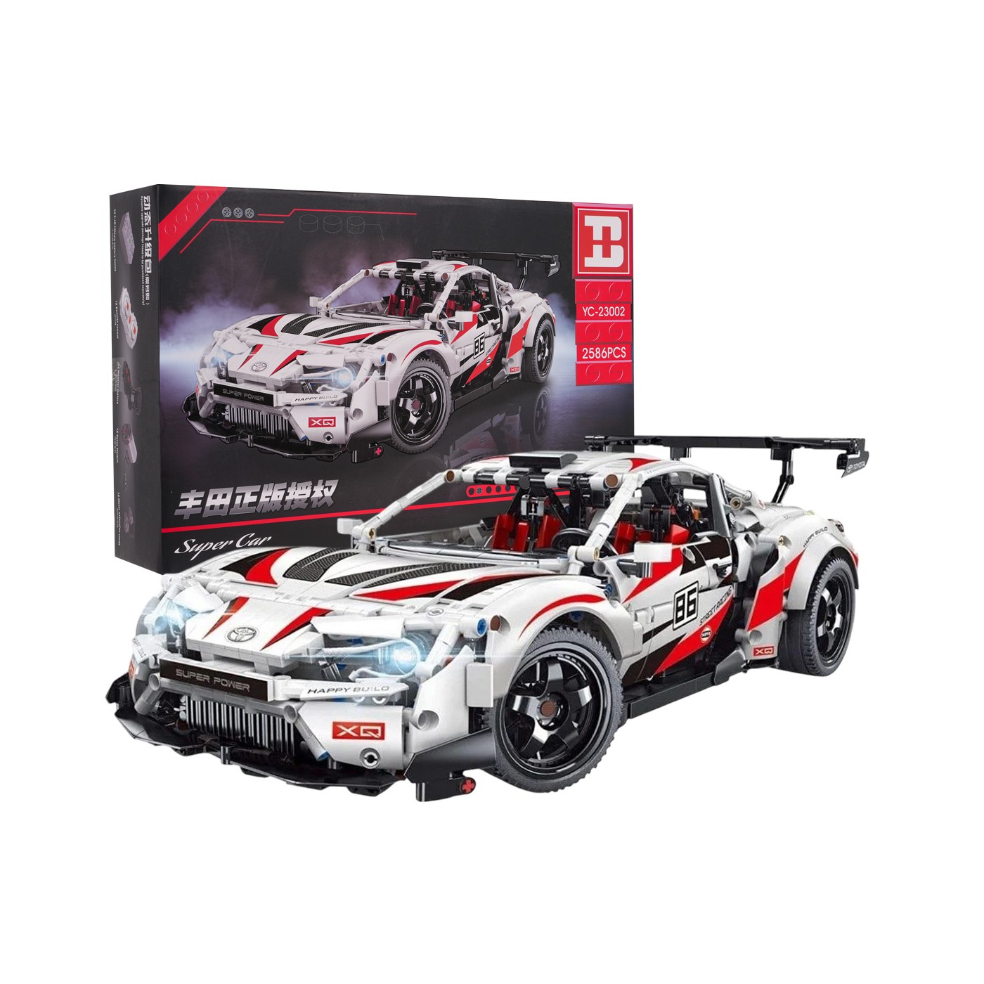 Sada stavebních bloků Super Car GT86 bílá
