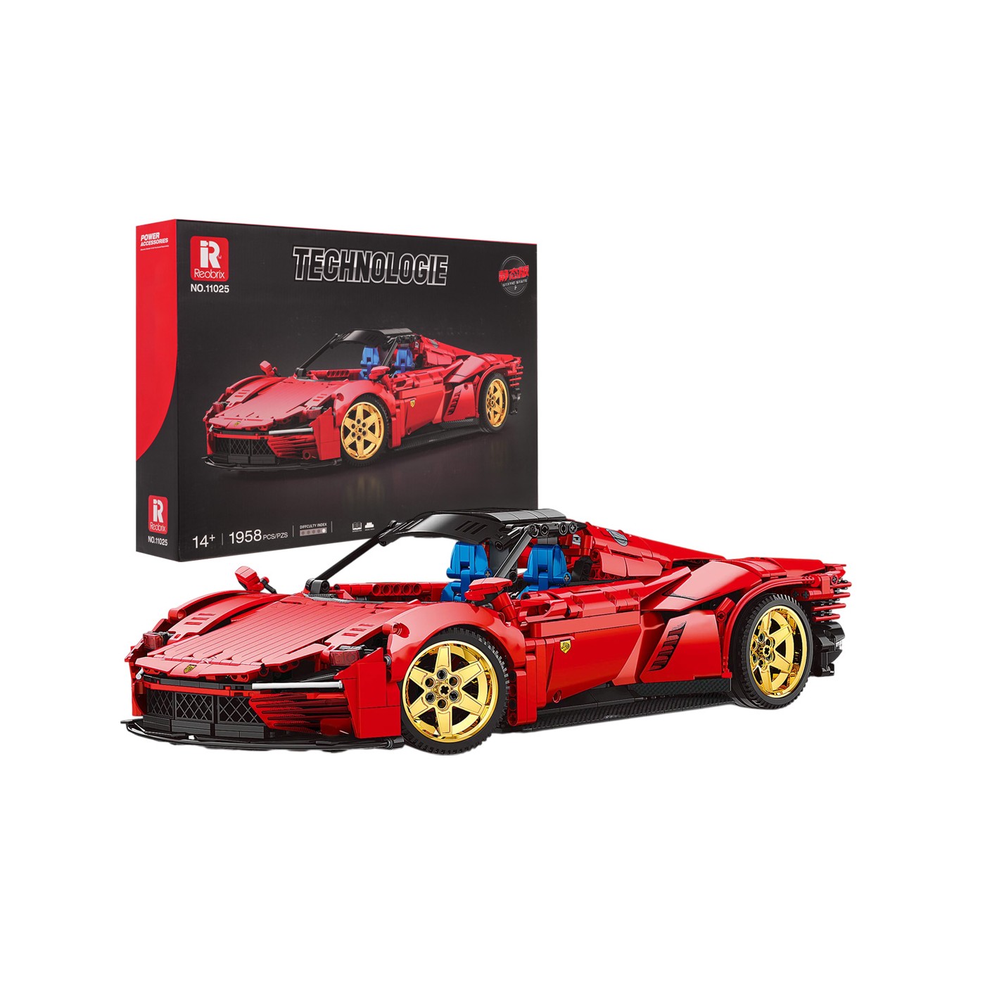 Red Sports Car Block Set 1958 ks.