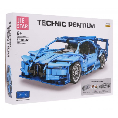 Sada autobloků 523 kusů. Modrý