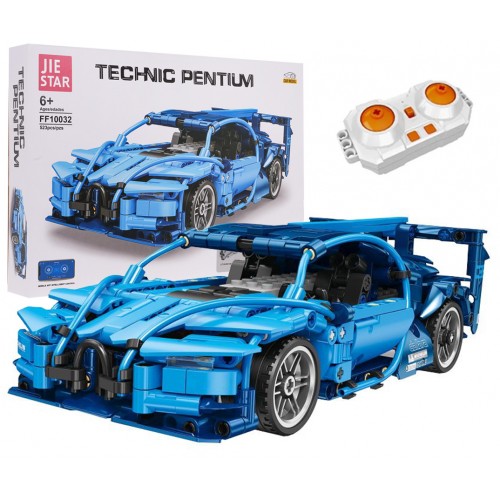 Sada autobloků 523 kusů. Modrý