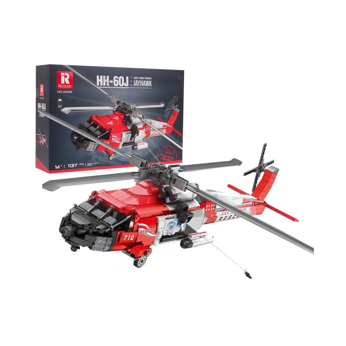Sada bloků vrtulníku HH-60J 1137 ks.