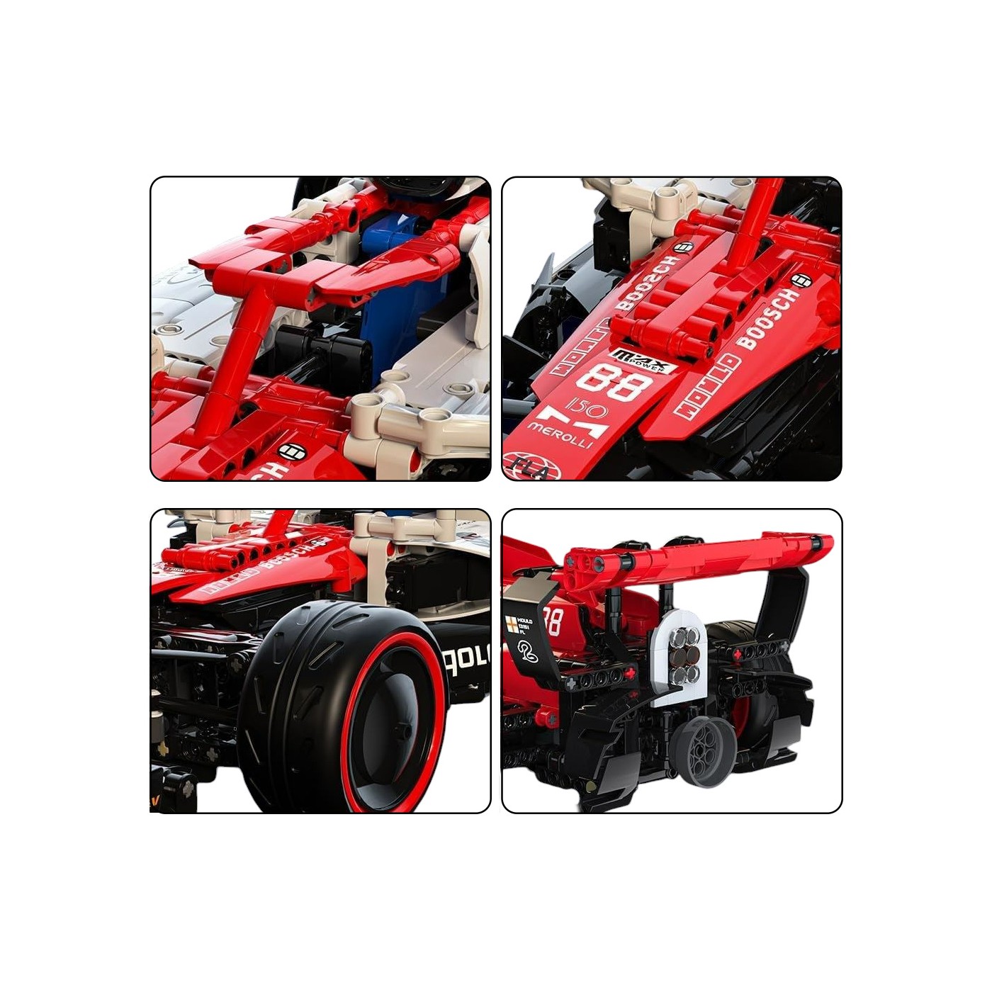 Bolid Block Set 1185 kusů. Červený