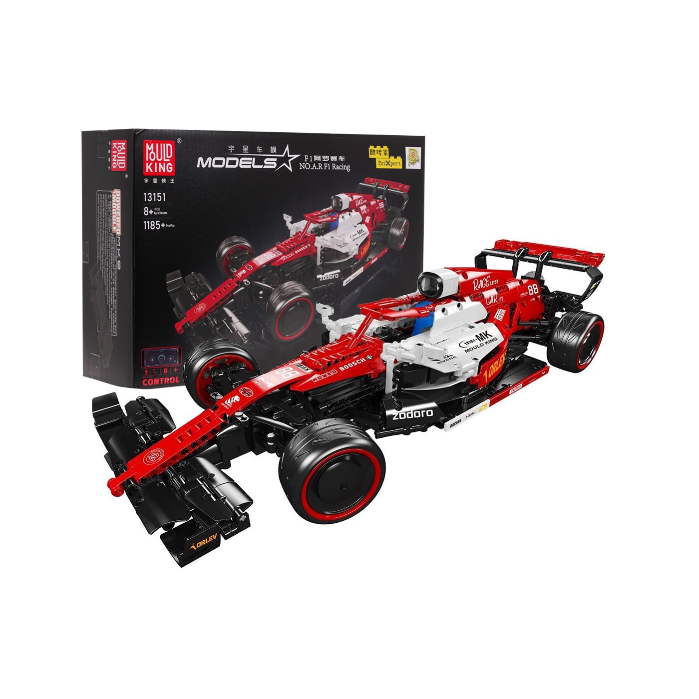 Bolid Block Set 1185 kusů. Červený