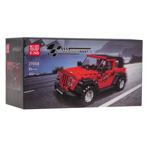 Sada autobloků 414 kusů. Červený