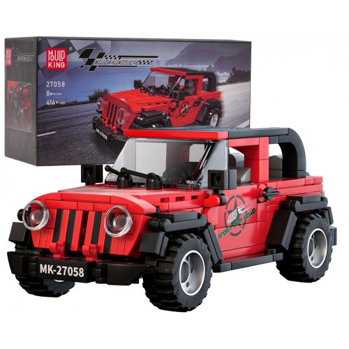 Sada autobloků 414 kusů. Červený