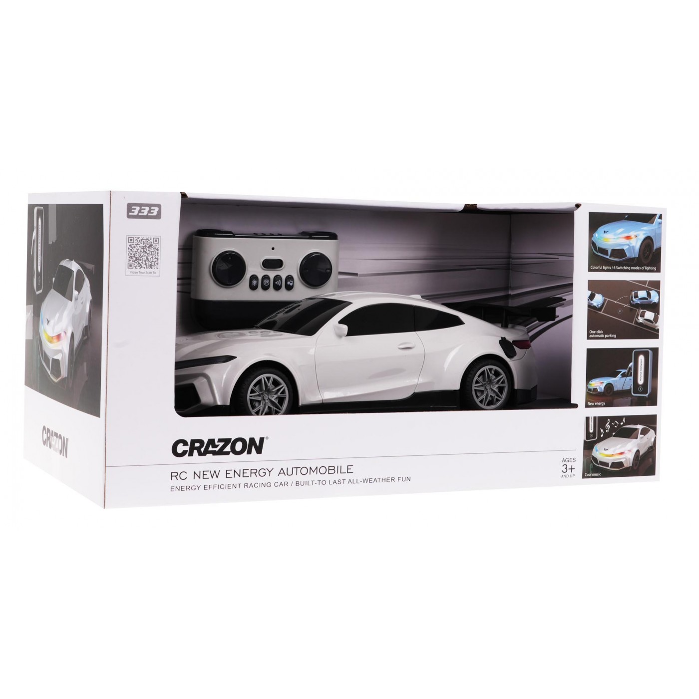 R/C auto + nabíjecí stanice bílá