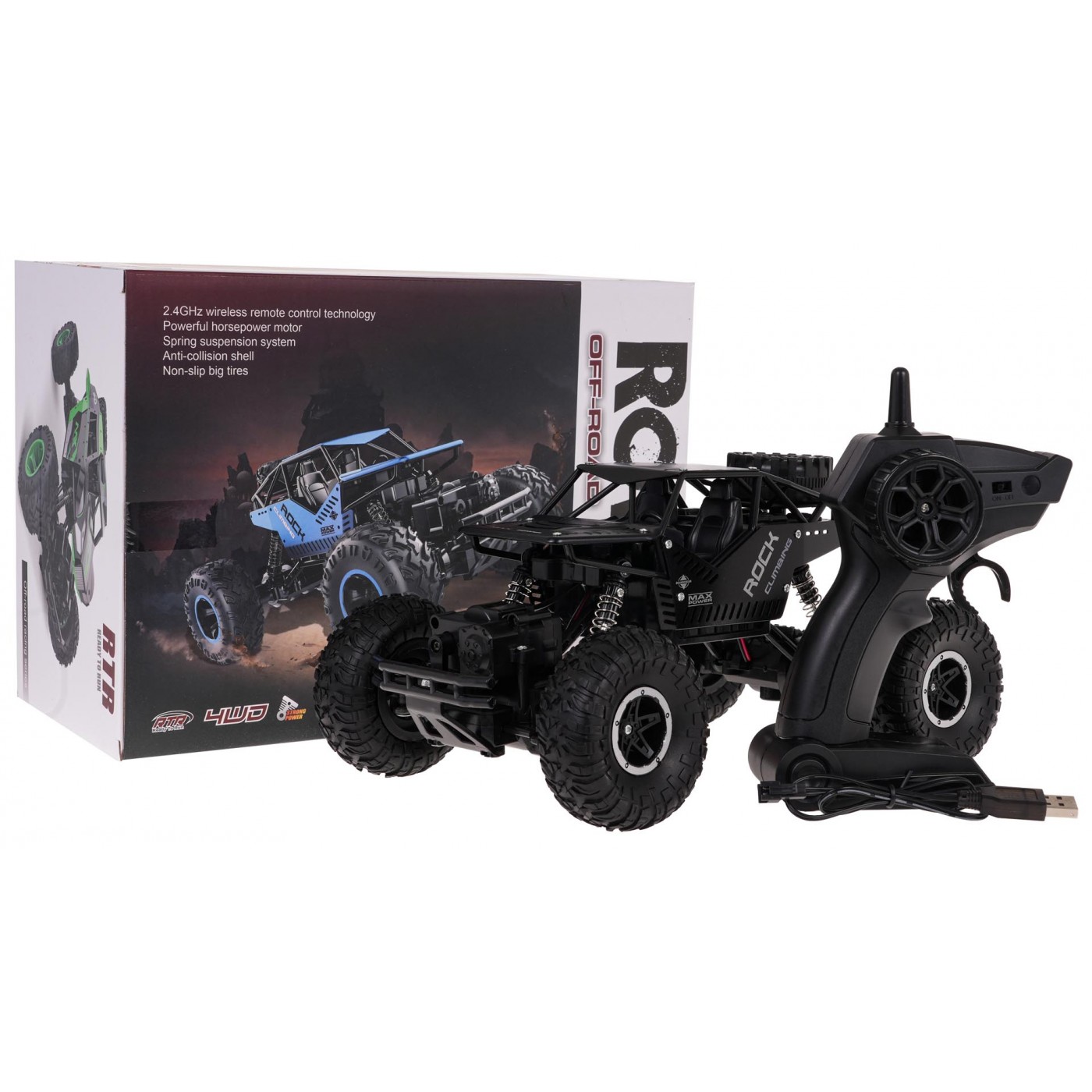 Pásový ROVER 1:16 R/C černý
