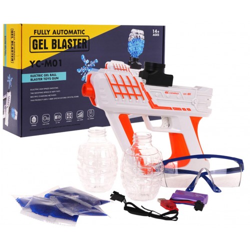 Oranžová gelová pistole BLASTER + příslušenství