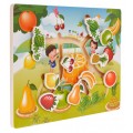 Dřevěné puzzle sada ovoce zelenina