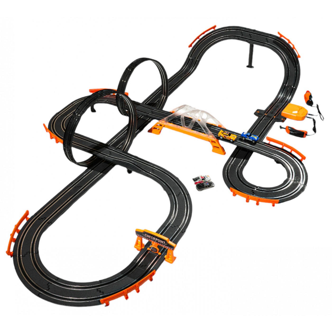 TRACK MASTER Závodní dráha s osvětlením + příslušenství