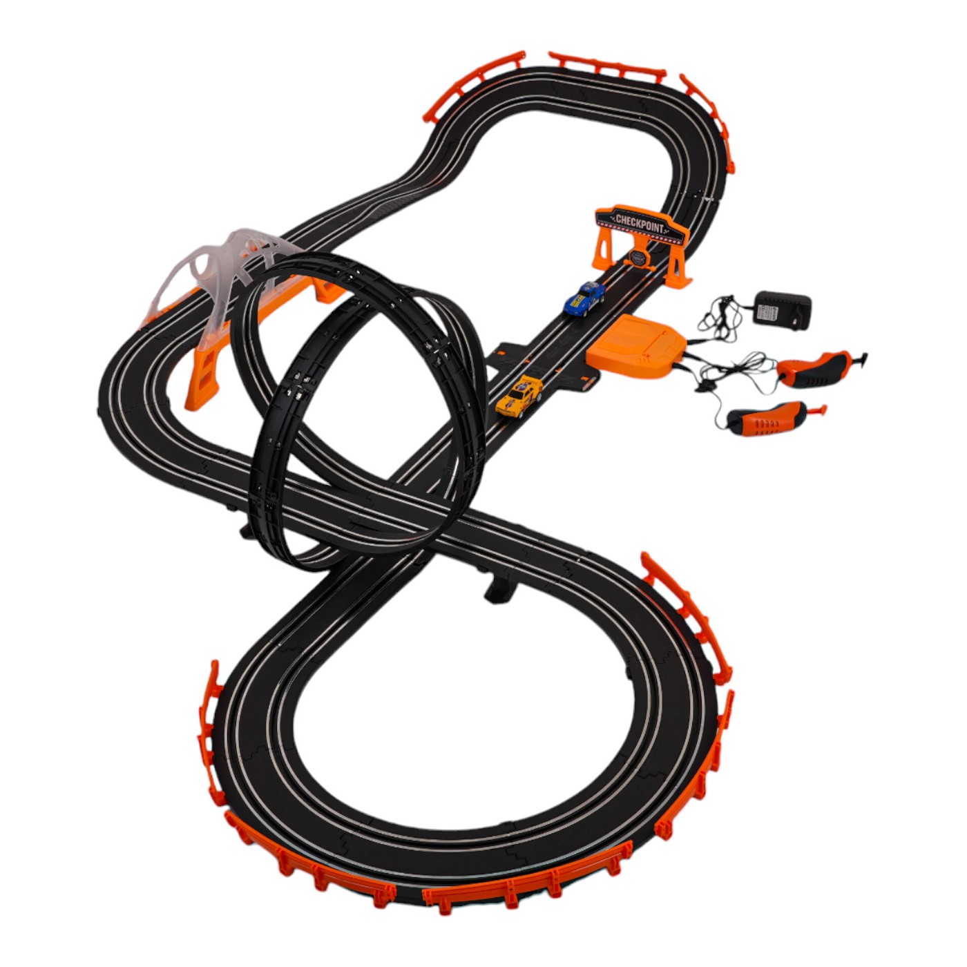 TRACK MASTER Závodní dráha s podsvícením + příslušenství 615cm