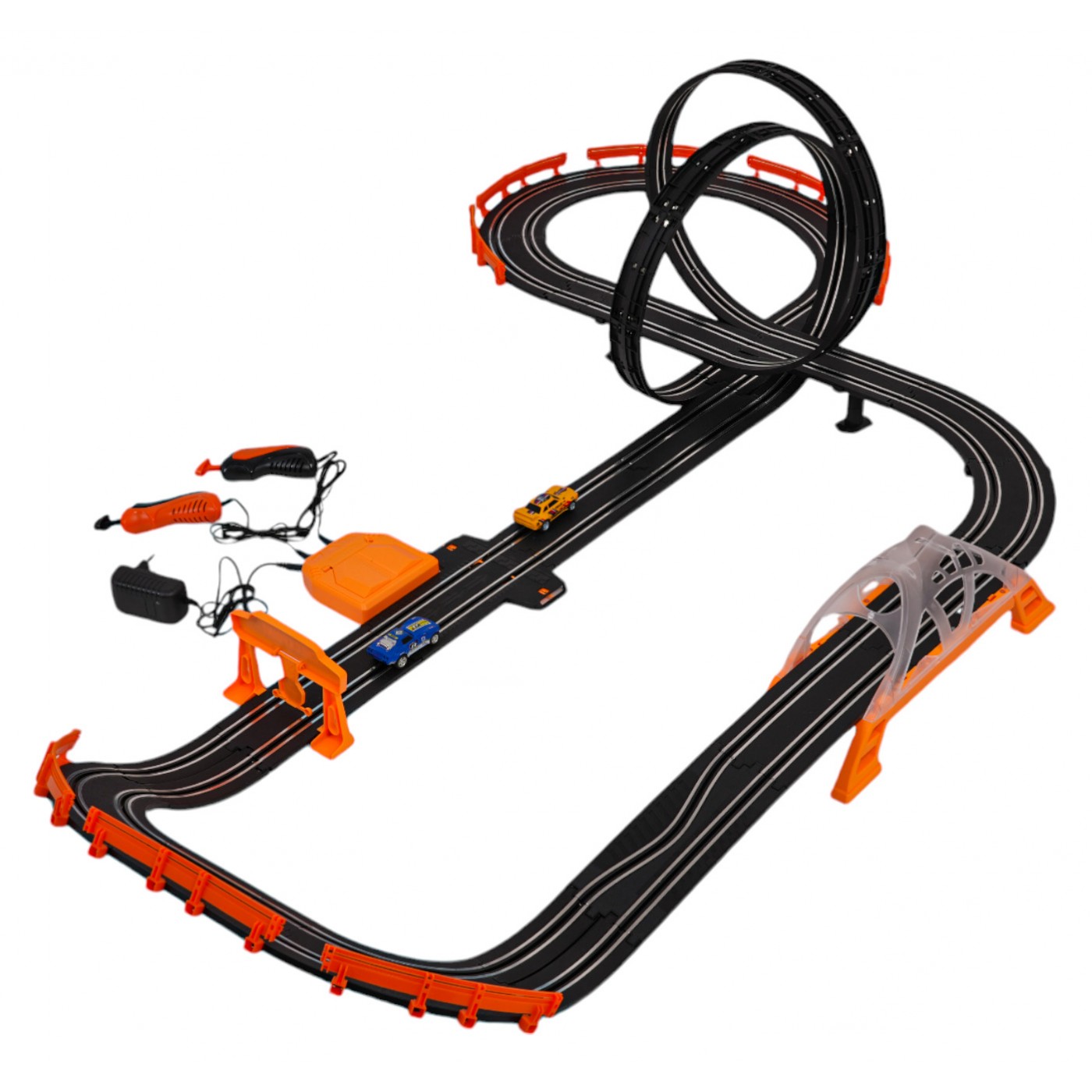 TRACK MASTER Závodní dráha s podsvícením + příslušenství 615cm