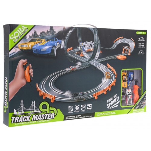 TRACK MASTER Závodní dráha s podsvícením + příslušenství 615cm