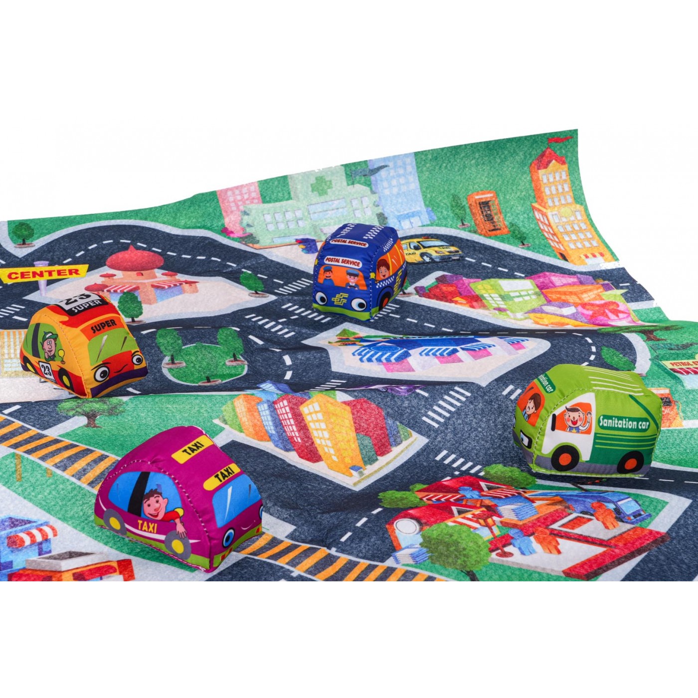 Sada City Mat + Soft Cars