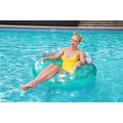 Hvězdný kruh na plavání se třpytkami BESTWAY 117cm Vinyl + 2 madla