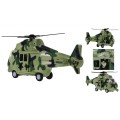 Vojenská dětská helikoptéra 3+ světle zelená + interaktivní zvuky světla + pohyblivé prvky