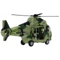 Vojenská dětská helikoptéra 3+ světle zelená + interaktivní zvuky světla + pohyblivé prvky