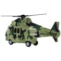 Vojenská dětská helikoptéra 3+ světle zelená + interaktivní zvuky světla + pohyblivé prvky