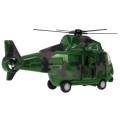 Vojenská helikoptéra se zvuky zelená