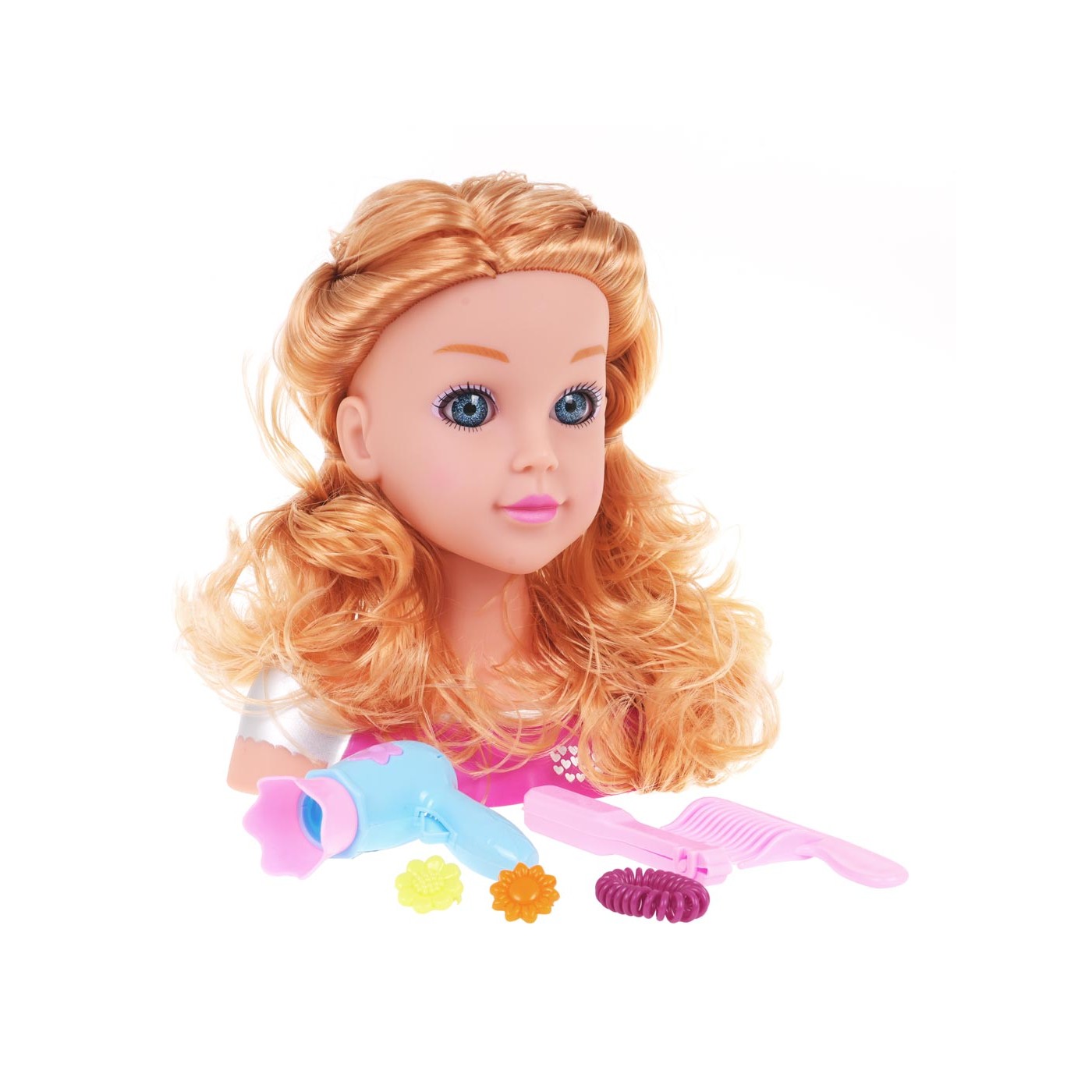 Blond stylingová hlava + příslušenství