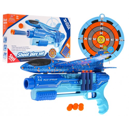 Odpalovač letadel 5v1 Pistole Blue