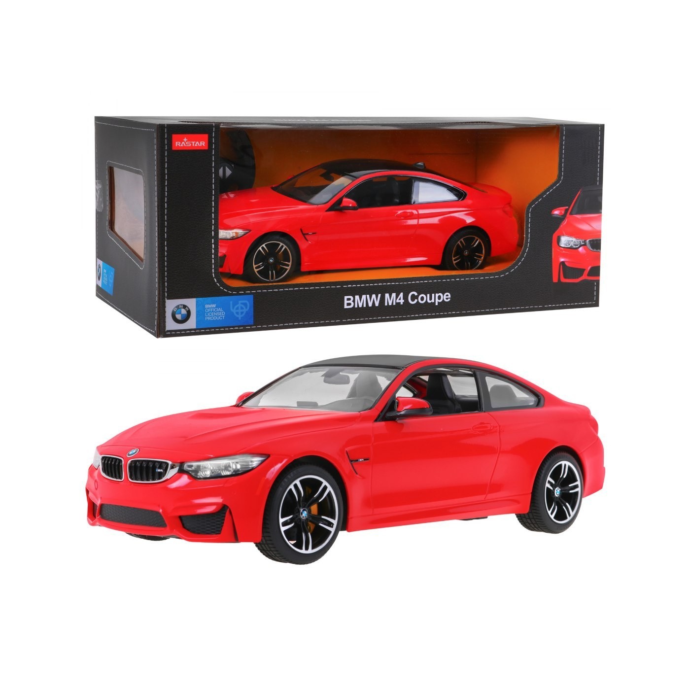 BMW M4 Coupé červené RASTAR model 1:14 Dálkové ovládání auta + 2,4 GHz dálkové ovládání