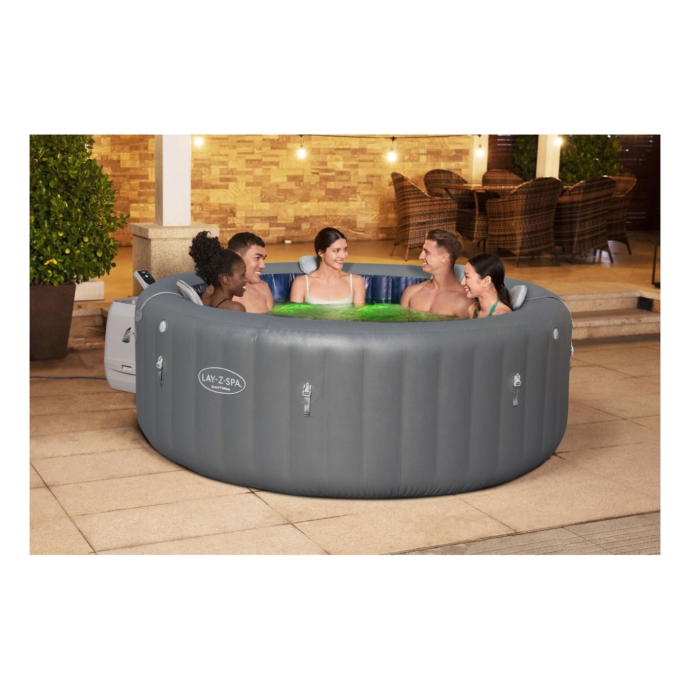 Lay-Z-Spa Santorini SMART HydroJet PRO Jacuzzi BESTWAY