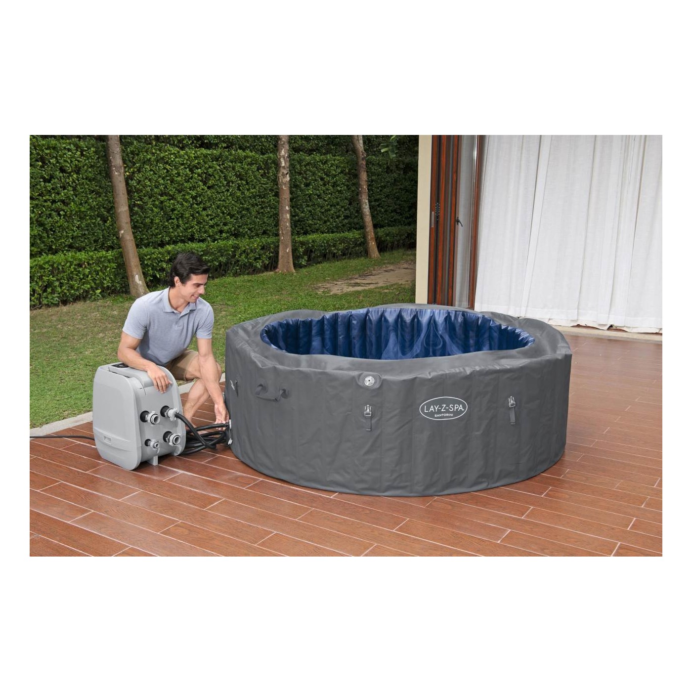 Lay-Z-Spa Santorini SMART HydroJet PRO Jacuzzi BESTWAY