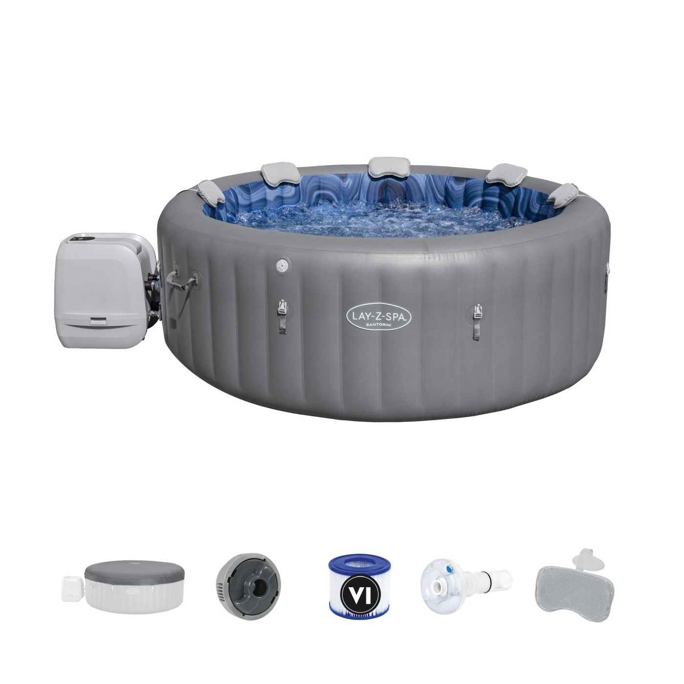 Lay-Z-Spa Santorini SMART HydroJet PRO Jacuzzi BESTWAY