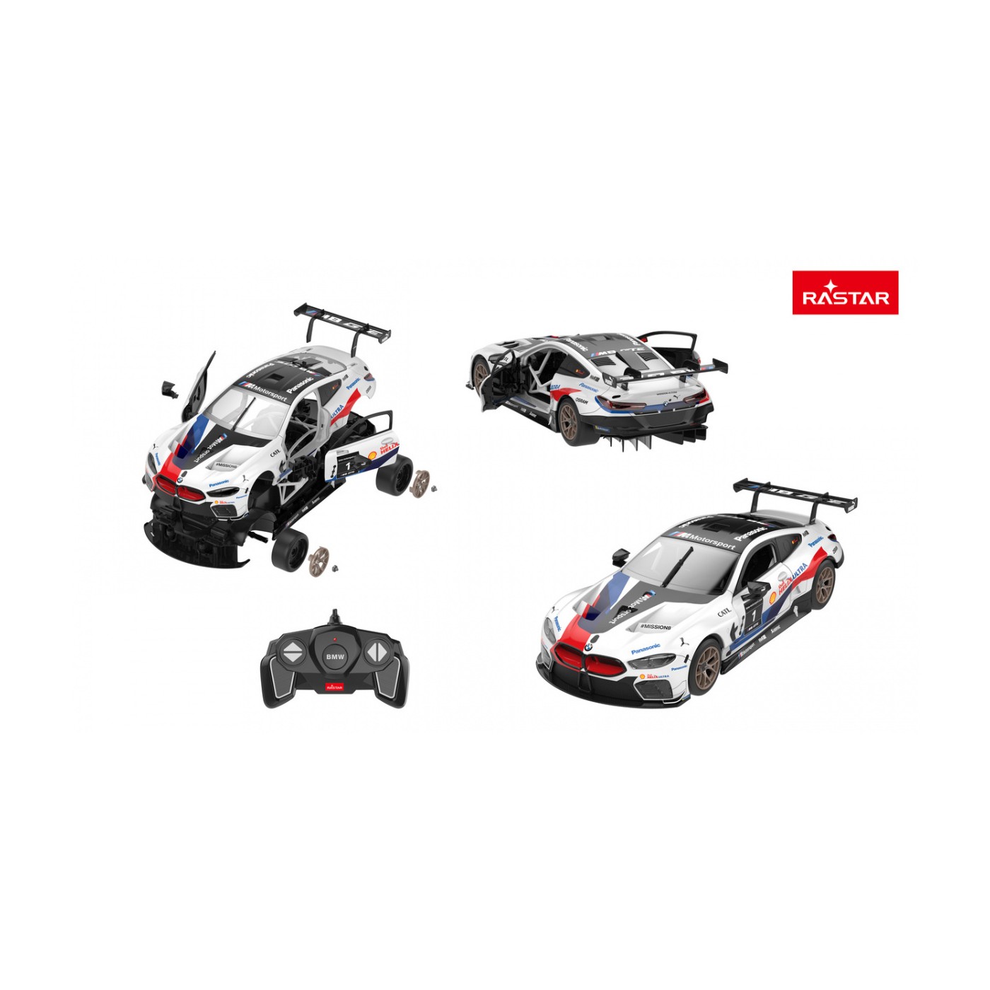 Autko R/C BMW M8 GTE 1:18 RASTAR