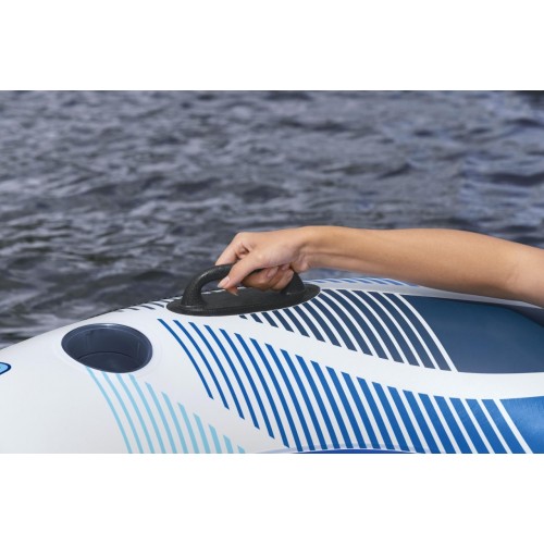 BESTWAY 135cm nafukovací plavecká matrace Rapid Rider Opěradlo Síťované spodní držáky nápojů