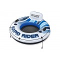 BESTWAY 135cm nafukovací plavecká matrace Rapid Rider Opěradlo Síťované spodní držáky nápojů