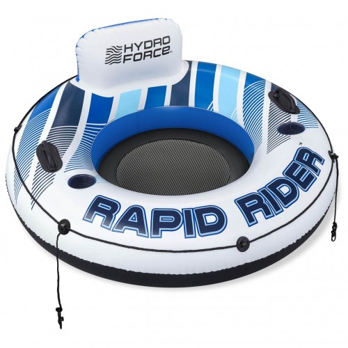 BESTWAY 135cm nafukovací plavecká matrace Rapid Rider Opěradlo Síťované spodní držáky nápojů