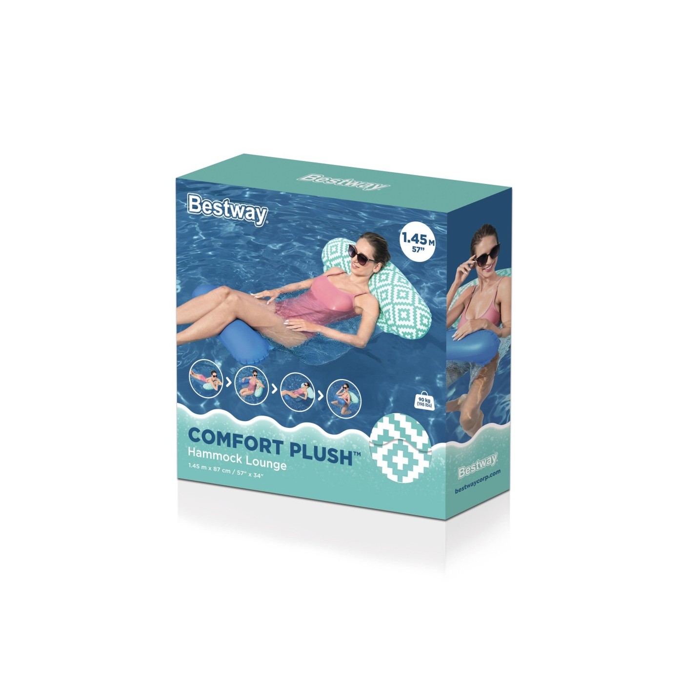 Nafukovací síťovaná matrace na plavání 145/87 BESTWAY