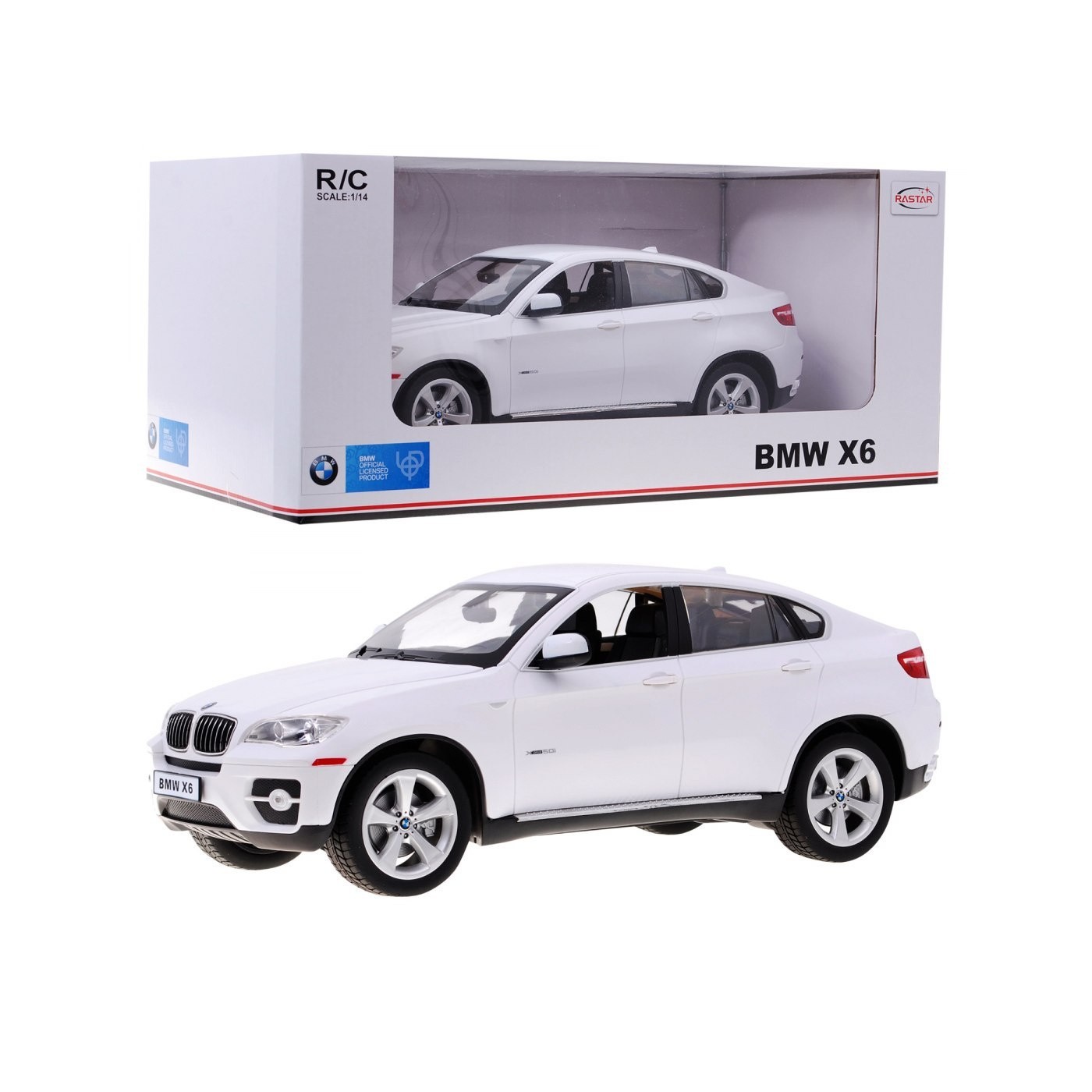BMW X6 bílý RASTAR model 1:14 Dálkové ovládání Auto SUV + 2,4 GHz dálkové ovládání