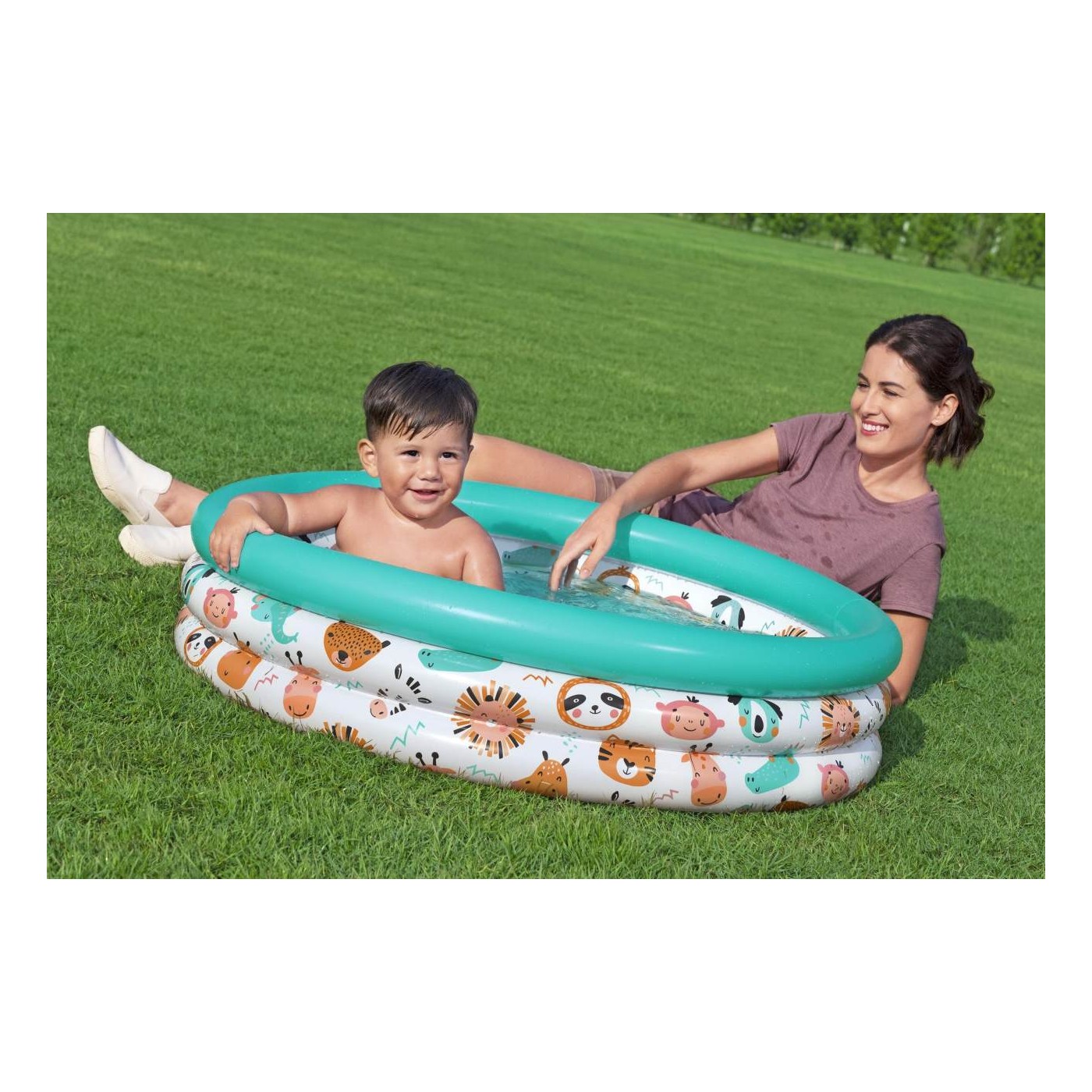 Nafukovací bazén Dětská sprchová vanička 102x25cm BESTWAY Fish + opravná lišta