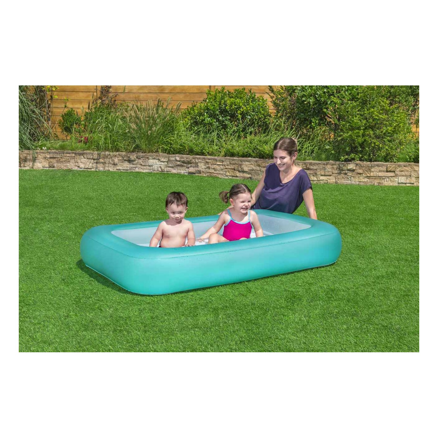 Dětský nafukovací bazén 2+ BESTWAY obdélníkový 165x104x25cm + nafukovací dno