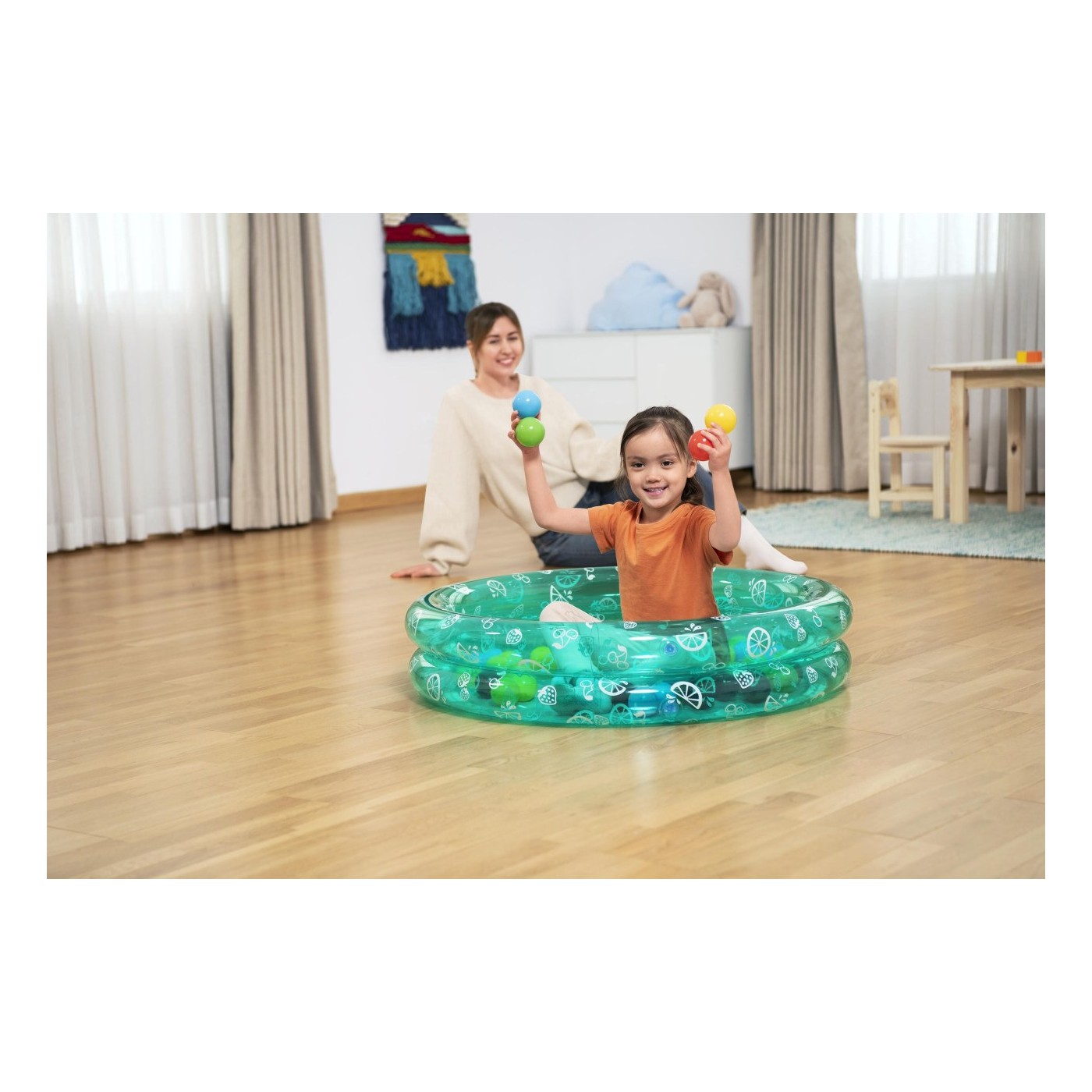 Zelený bazén 91x20cm + míčky BESTWAY