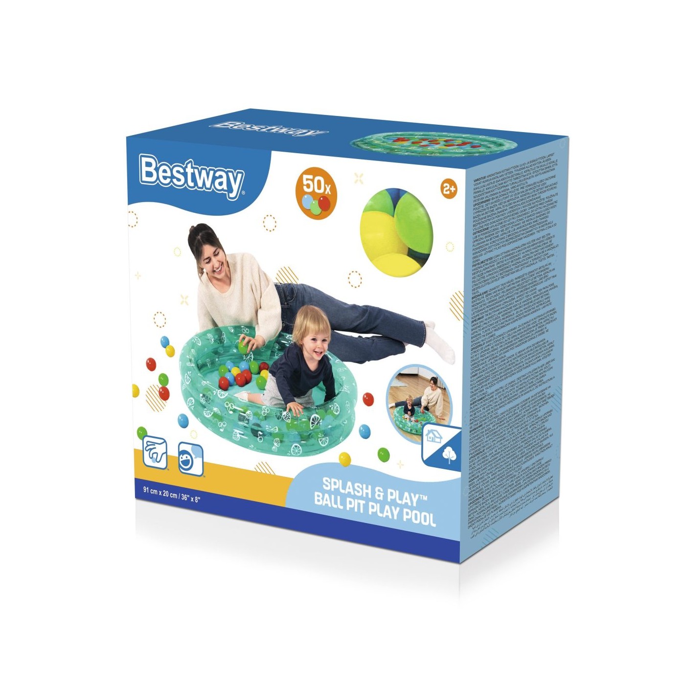 Zelený bazén 91x20cm + míčky BESTWAY