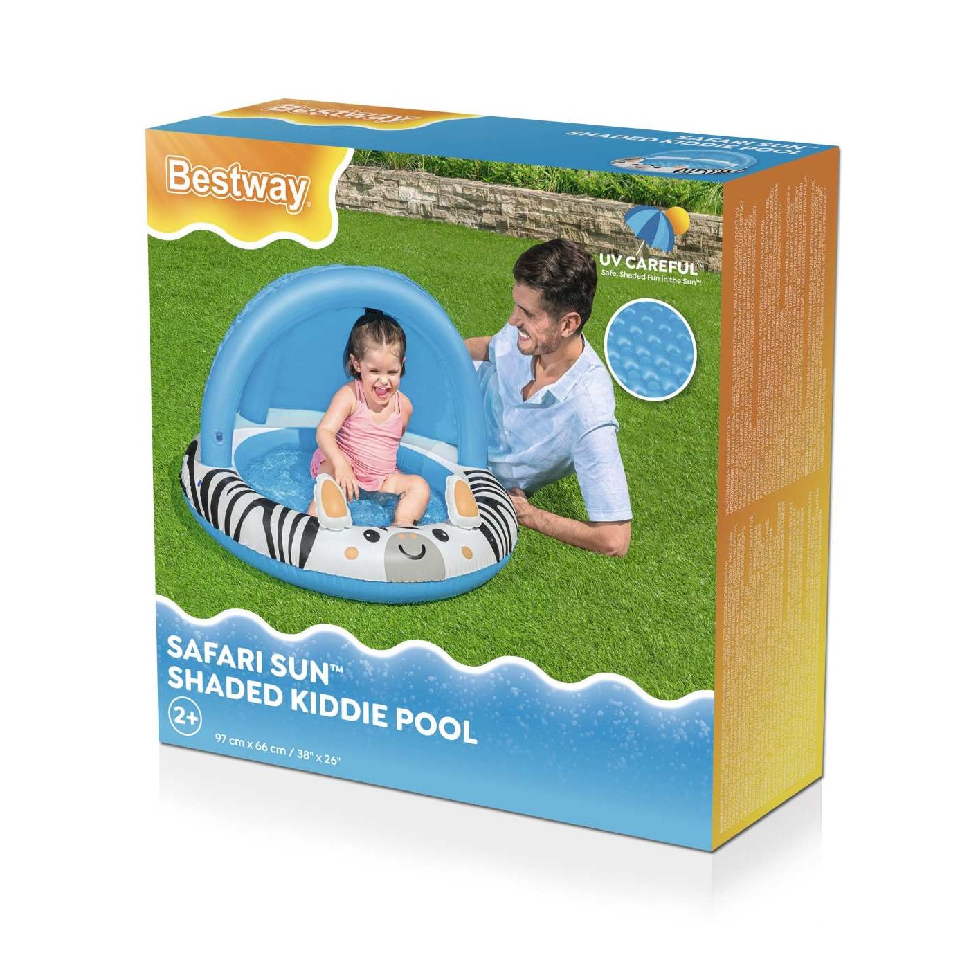 Bazén se zastřešením 91cm Zebra BESTWAY