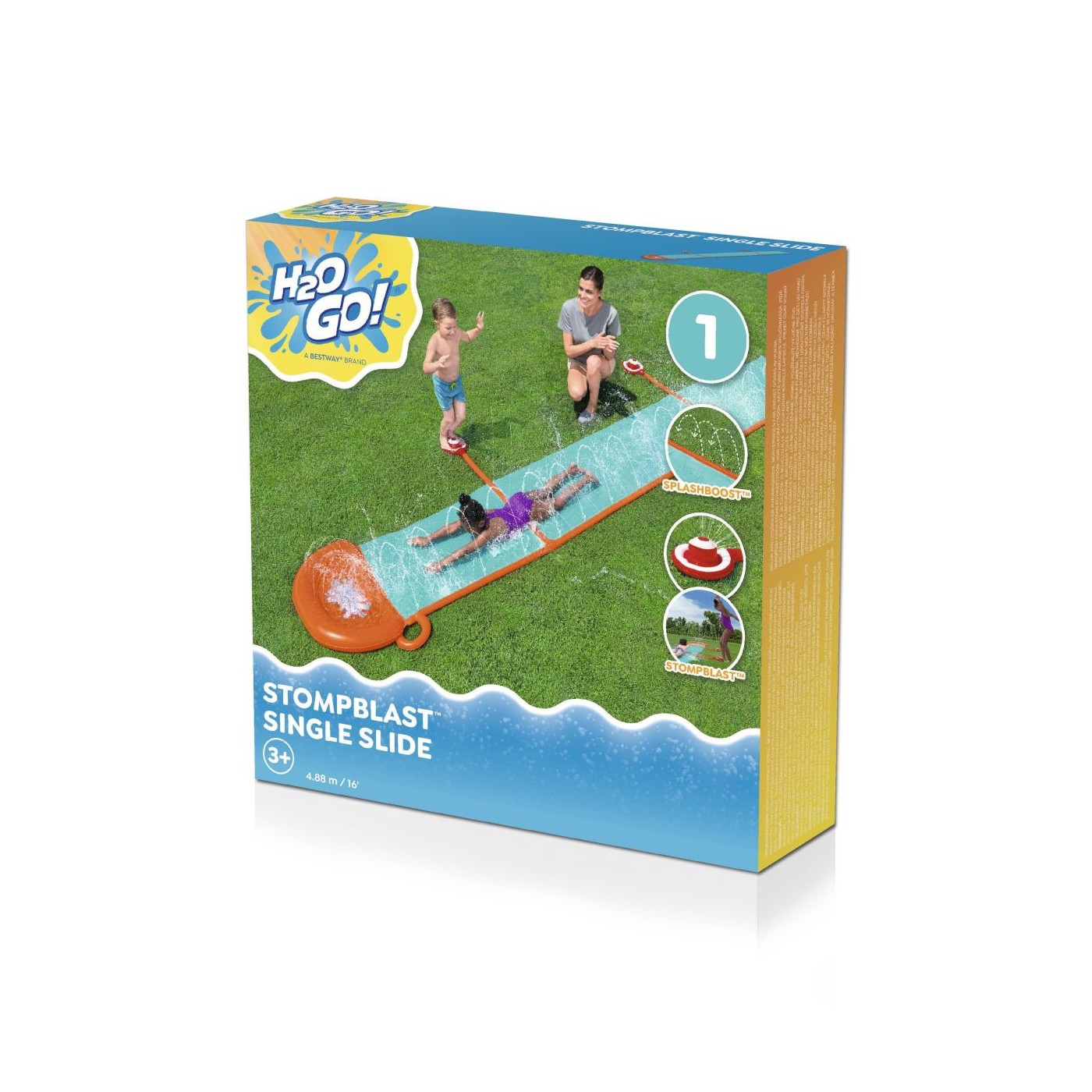 H2OGO StompBlast Single Base 488 cm BESTWAY