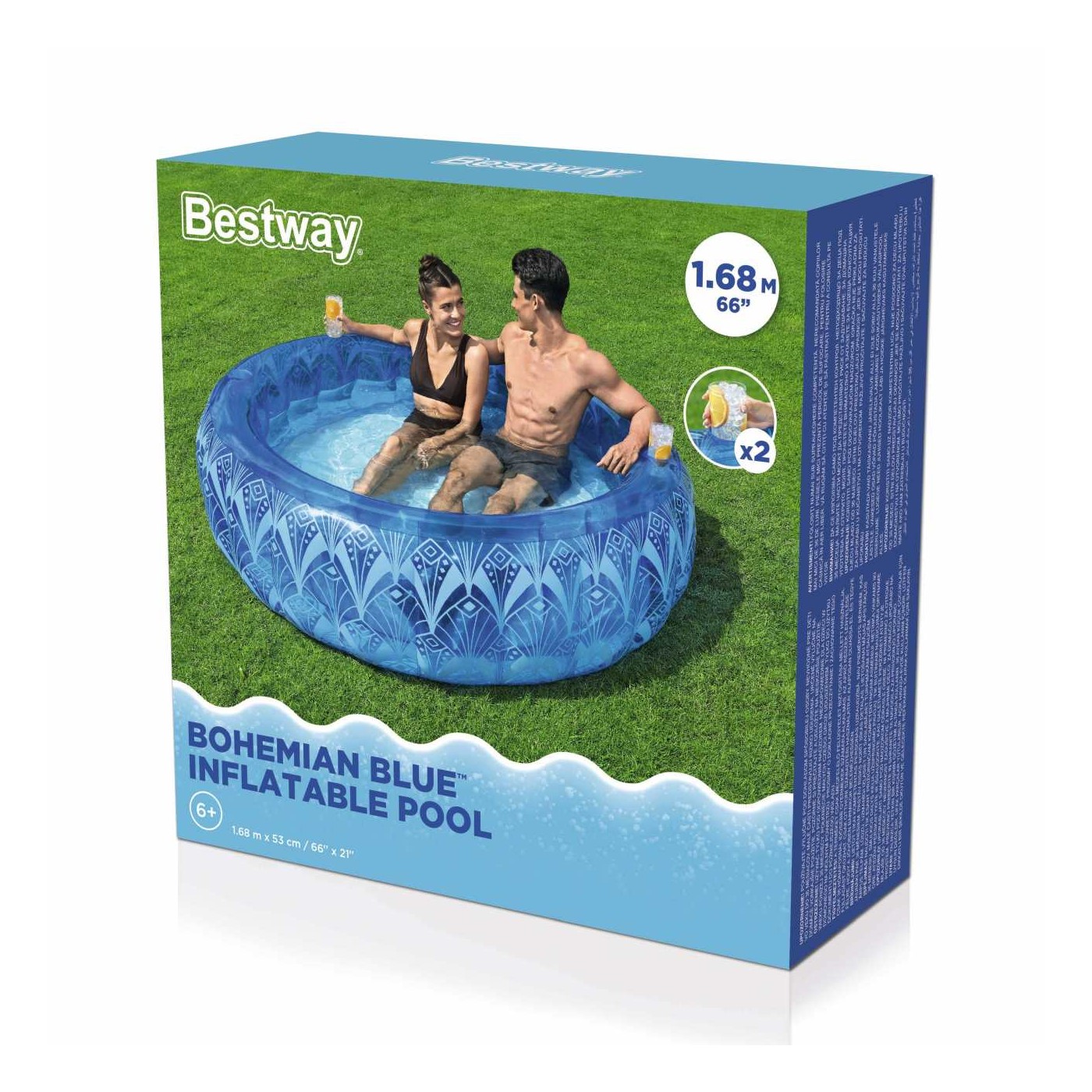 Bazén Boho vzory 168/53 cm BESTWAY