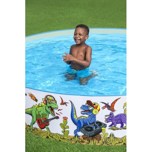 Dinosauři expanzní bazén pro děti 3+ BESTWAY 244x46cm Vinyl + PVC