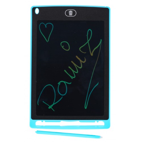 Interaktivní kreslící tablet pro děti 3+ Modrá 8,5" + Stylus + Barevné kresby