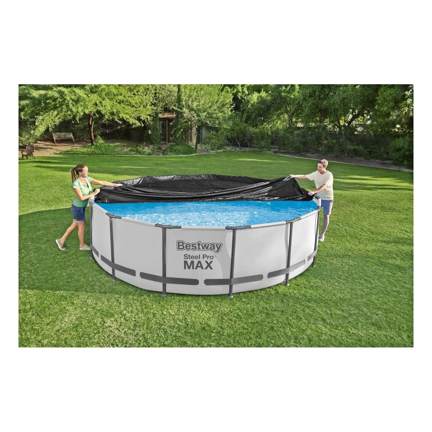 Kryt 470 cm pro 457-460 cm/15 stop BESTWAY Rack a Panel Pool