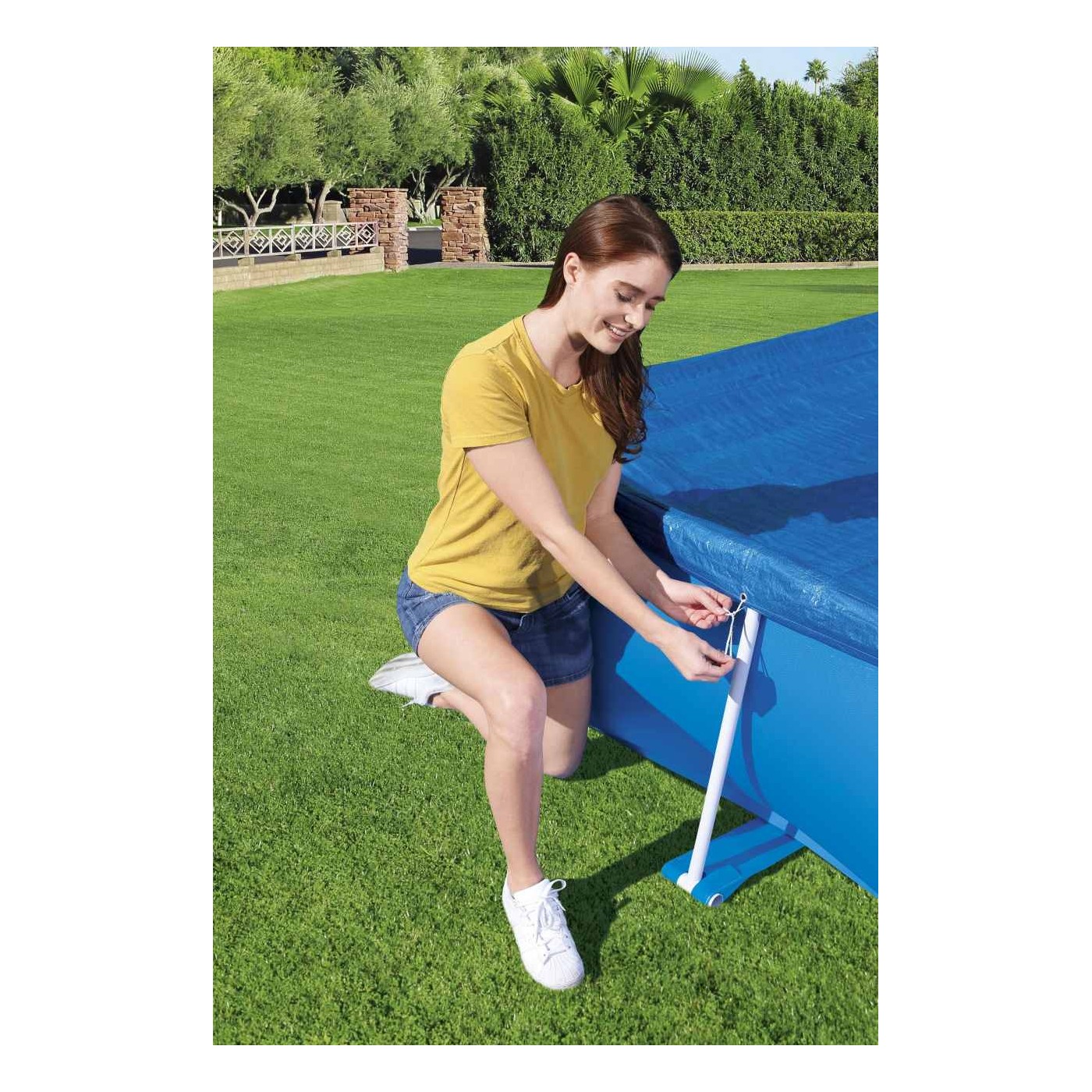 Kryt 264x174cm pro BAZÉN s ocelovým rámem 259x170x61cm BESTWAY